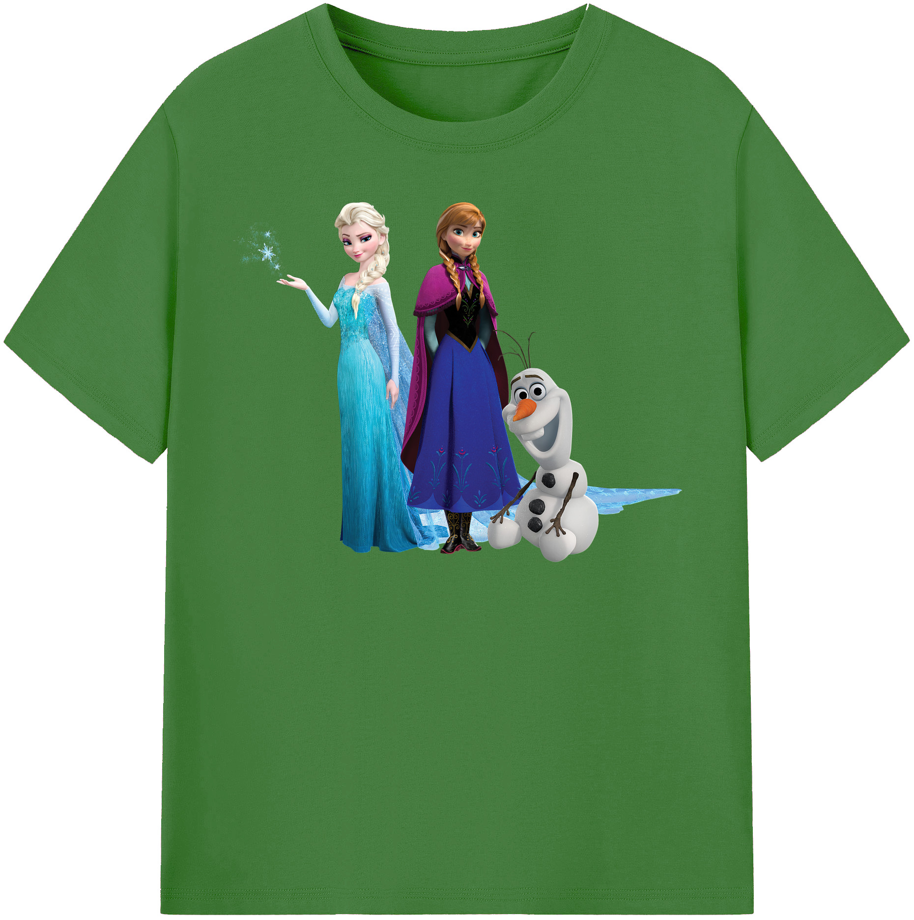 （画像用） アナと雪の女王 アンナ エルサ Frozen Anna Elsa レディースカジュアルプリントTシャツ（綿100％）